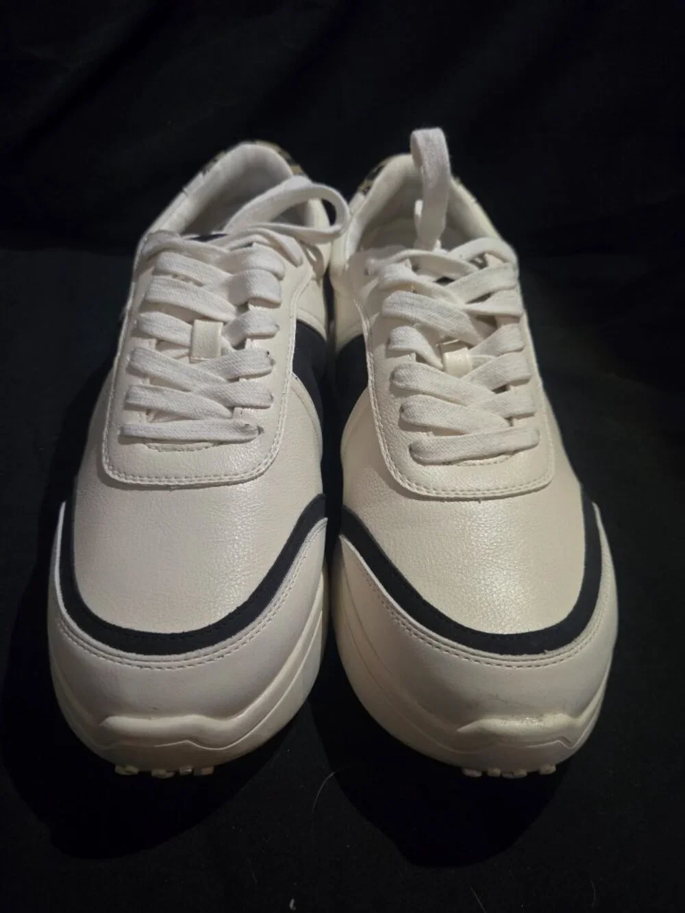 MIA Cream Black Leopard Chunky Sneakers Size 9 NWOT